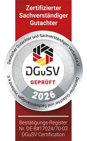 DGuSV – Zertifizierter Sachverständiger Gutachter, geprüft 2026